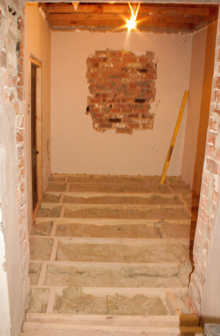 bricking up a window in a recording studio