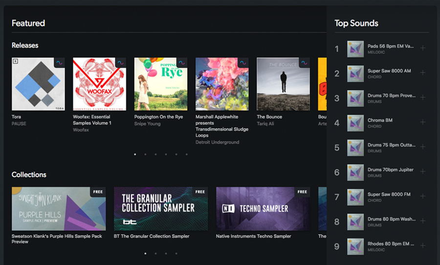 sounds.com native instruments sample subscription service database royalty free downloads