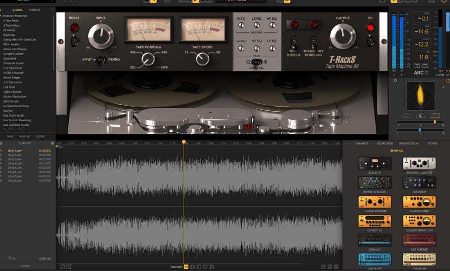 ik multimedia t-rackS tape machines plugin