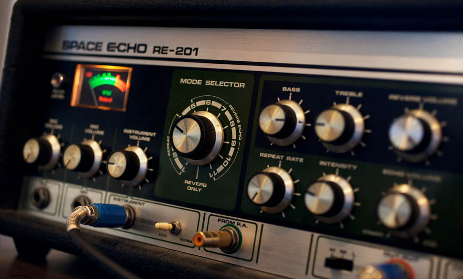 roland space echo re 201 in the studio